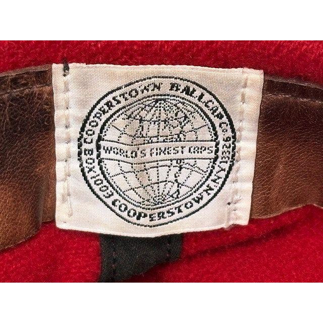 米国製 COOPERSTOWN クーパーズタウン BALLCAP ベースボールキャップ 帽子 ウールクラウン レザースベリ 赤 60 [la-1960] | Cooperstown Ball Cap(ファッション) | 06