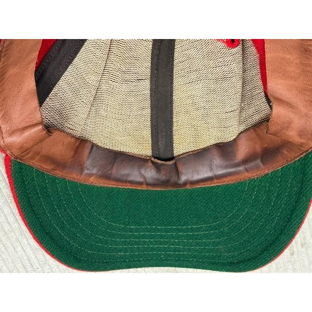 米国製 COOPERSTOWN クーパーズタウン BALLCAP ベースボールキャップ 帽子 ウールクラウン レザースベリ 赤 60 [la-1960] | Cooperstown Ball Cap(ファッション) | 08