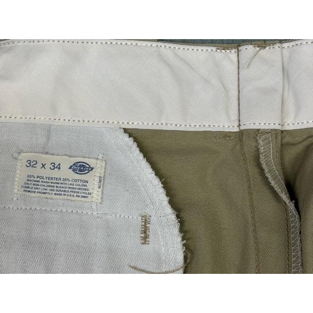 80's 米国製 ディッキーズ Dickies ワークパンツ チノパン 874 ウエスト拡張 TALONジップ タン 32x34 実寸W80 [la-1969] | Dickies | 02