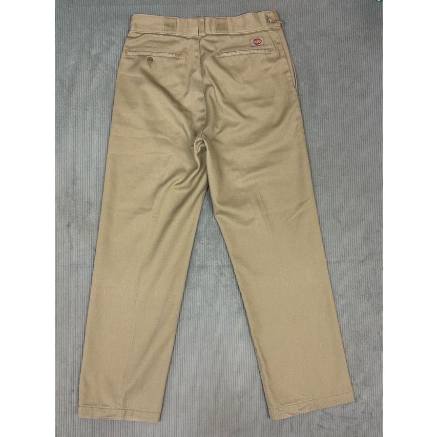 80's 米国製 ディッキーズ Dickies ワークパンツ チノパン 874 ウエスト拡張 TALONジップ タン 32x34 実寸W80 [la-1969] | Dickies | 08
