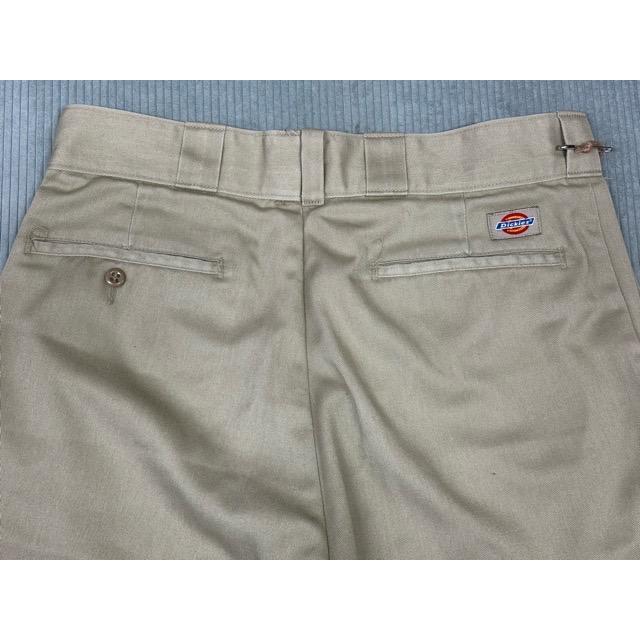 80's 米国製 ディッキーズ Dickies ワークパンツ チノパン 874 ウエスト拡張 TALONジップ タン 32x34 実寸W80 [la-1969] | Dickies | 09