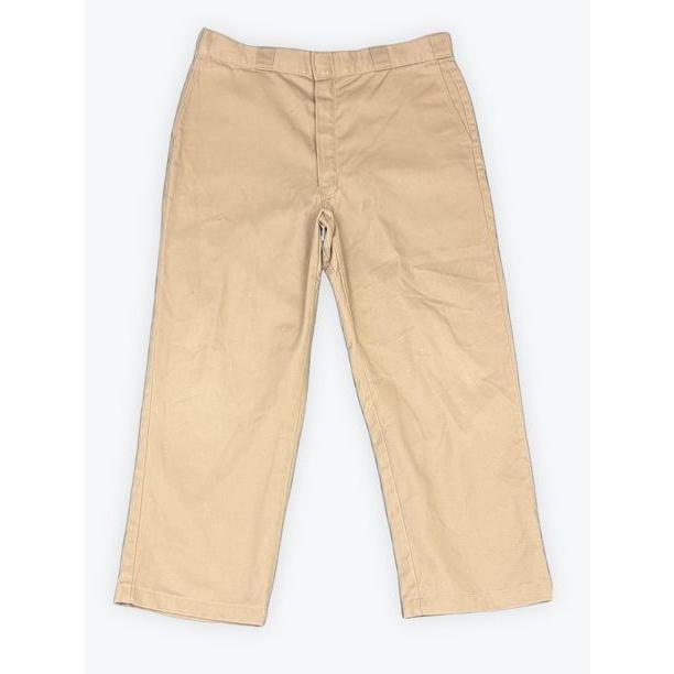 80's 米国製 ディッキーズ Dickies ワークパンツ チノパン 874 ウエスト拡張 股ガゼット ベージュ 36ｘ32 実寸W88 [la-1970] | Dickies