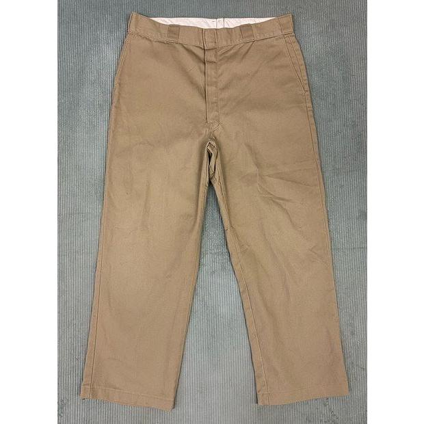 80's 米国製 ディッキーズ Dickies ワークパンツ チノパン 874 ウエスト拡張 股ガゼット ベージュ 36ｘ32 実寸W88 [la-1970] | Dickies | 06