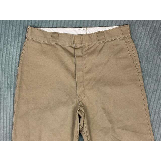 80's 米国製 ディッキーズ Dickies ワークパンツ チノパン 874 ウエスト拡張 股ガゼット ベージュ 36ｘ32 実寸W88 [la-1970] | Dickies | 01