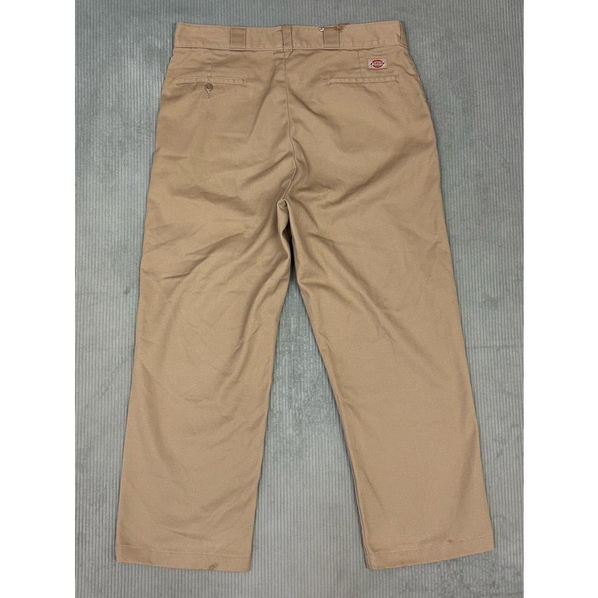 80's 米国製 ディッキーズ Dickies ワークパンツ チノパン 874 ウエスト拡張 股ガゼット ベージュ 36ｘ32 実寸W88 [la-1970] | Dickies | 07