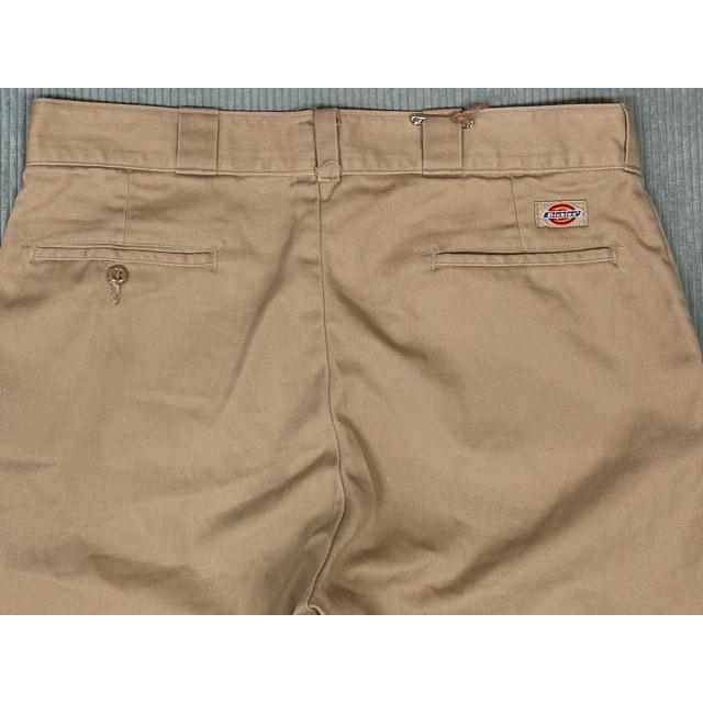 80's 米国製 ディッキーズ Dickies ワークパンツ チノパン 874 ウエスト拡張 股ガゼット ベージュ 36ｘ32 実寸W88 [la-1970] | Dickies | 08
