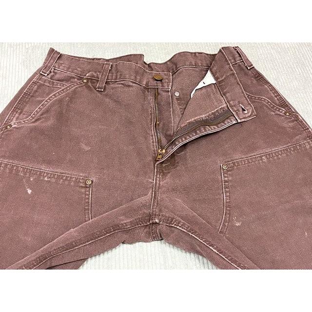 メキシコ製 2010 カーハート Carhartt ペインターパンツ ダブルニー ダック フェード DKB ダークブラウン 表記35x32 W88L79 [lt-0001] | Carhartt | 03