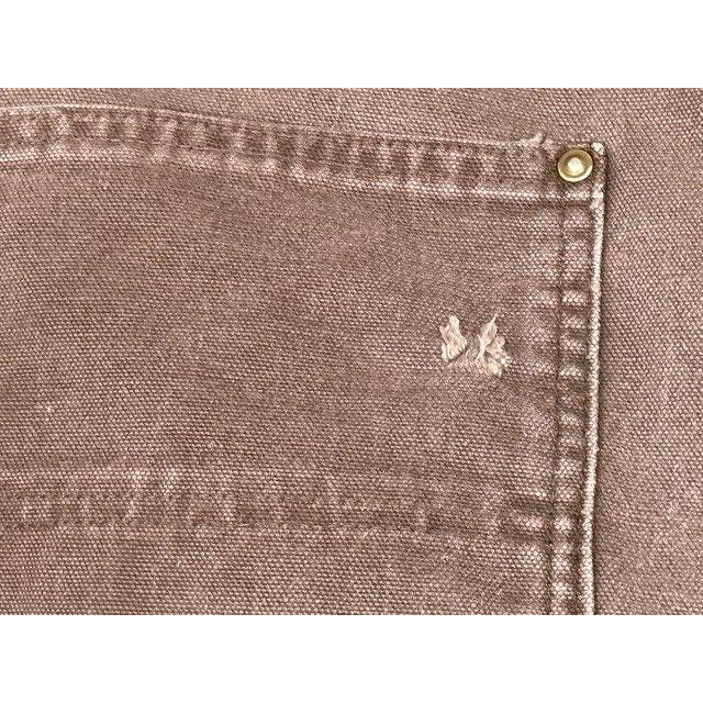 メキシコ製 2010 カーハート Carhartt ペインターパンツ ダブルニー ダック フェード DKB ダークブラウン 表記35x32 W88L79 [lt-0001] | Carhartt | 08