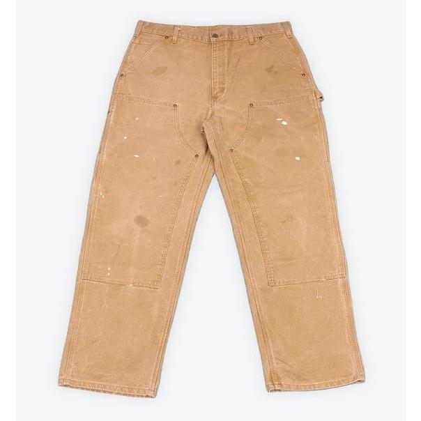 米国製 2005 カーハート Carhartt ペインターパンツ ダブルニー ダック フェード BRN ブラウン 表記36x32 W93L81 [lt-0002] | Carhartt
