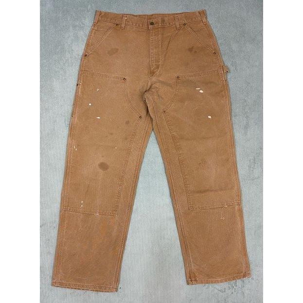 米国製 2005 カーハート Carhartt ペインターパンツ ダブルニー ダック フェード BRN ブラウン 表記36x32 W93L81 [lt-0002] | Carhartt | 05