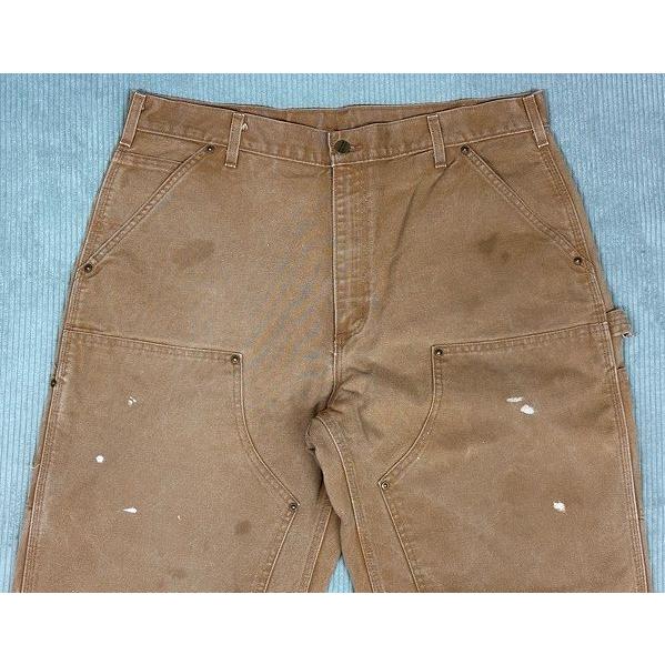 米国製 2005 カーハート Carhartt ペインターパンツ ダブルニー ダック フェード BRN ブラウン 表記36x32 W93L81 [lt-0002] | Carhartt | 01