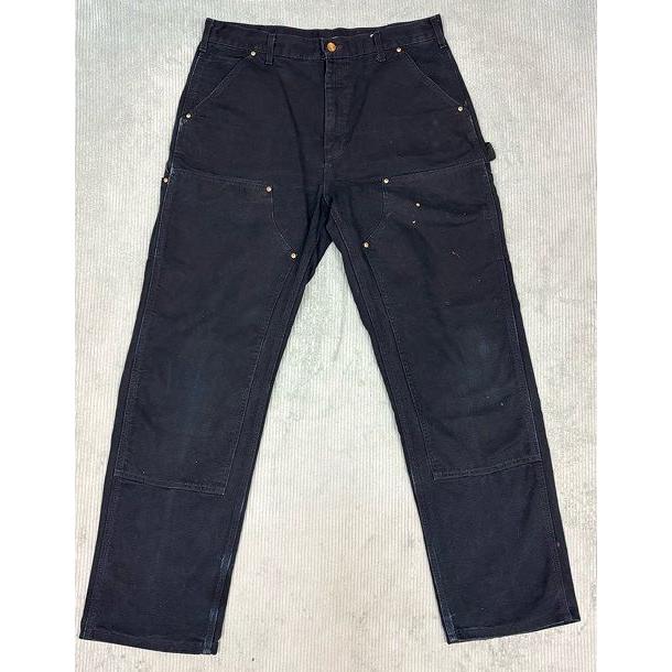 00's カーハート Carhartt ペインターパンツ ダブルニー ダック フェード ペンキ BLK ブラック 黒 実寸W90L83 [lt-0003] | Carhartt | 06