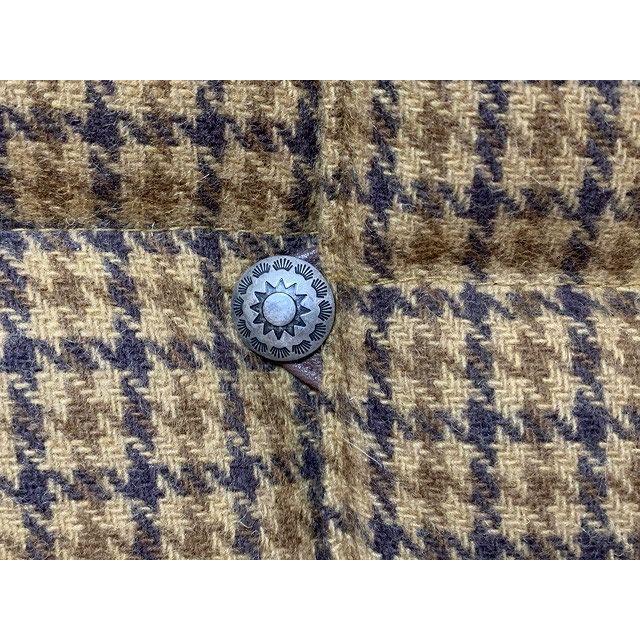 ✨美品✨45R✨シェットランド✨ウールコート✨千鳥格子✨ヘリンボーン de31cd350f53fc389eefe811948e83