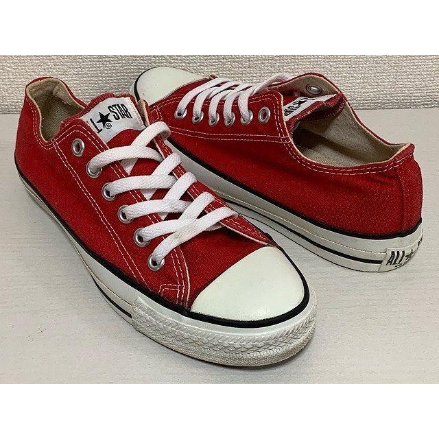 米国製 アメリカ コンバース CONVERSE オールスター ローカット ALL STAR LOW レッド 赤 サイズ24.5 [o-0070]｜highground