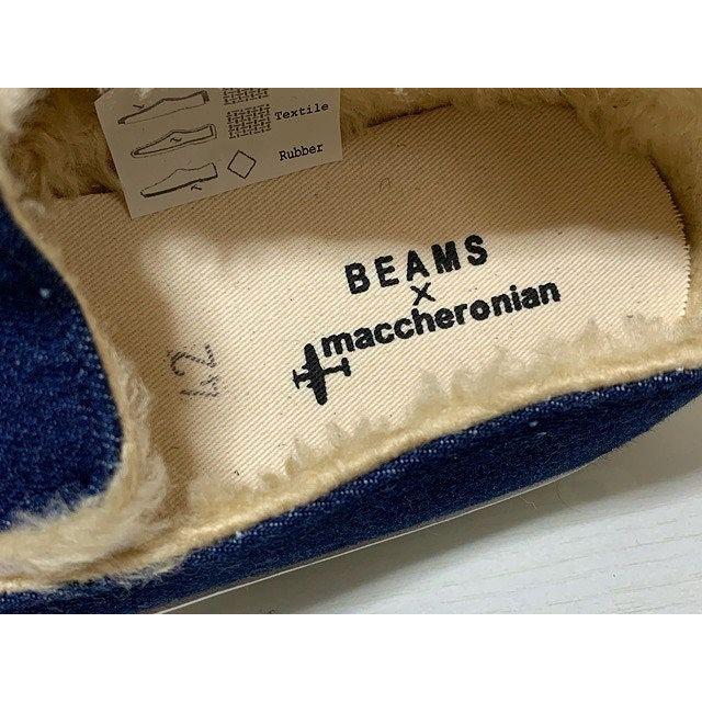 未使用 マカロニアン ビームス別注 4002-F スリッポン デニム コーデュロイ ボア サイズ42 26.5 [o-0089] | maccheronian | 03