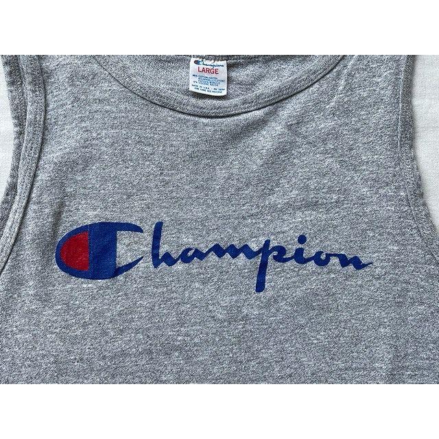 80’s 米国製 MADE IN USA チャンピオン Champion タンクトップ スクリプトロゴ 88/12 グレー サイズL [ta-0453] | Champion | 02