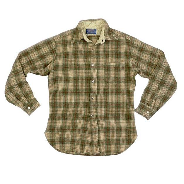 70's 米国製 MADE IN USA ペンドルトン Pendleton ウールシャツ チェック レディースサイズM [ta0640
