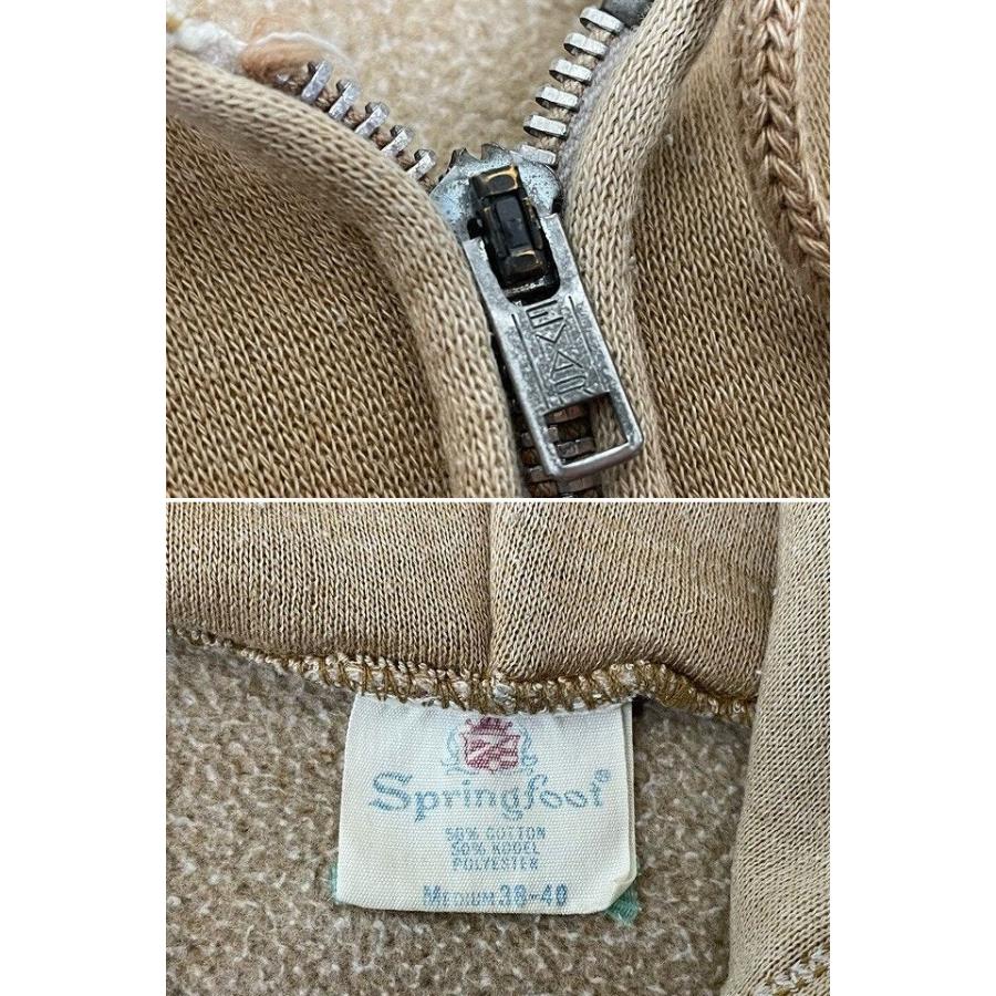 70's ビンテージ スウェット Springfoot フルジップ フーディ ジップ