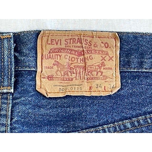 米国製 80's 1983 リーバイス LEVI'S 501 ハチマル 内股シングル 裾チェーンステッチ 表記W34 L34 実寸W80 L86cm [ta-0699]｜highground｜08