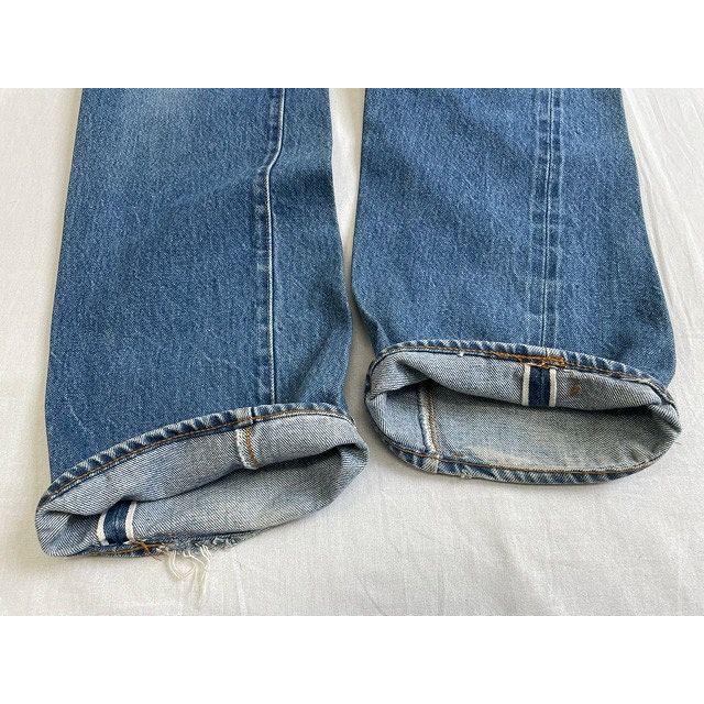 80's 米国製 リーバイス LEVI'S 501 1501 0117 レッドライン 赤耳 裾チェーンステッチ  表記W31L38 実寸W78L88cm [ta-0854]｜highground｜04