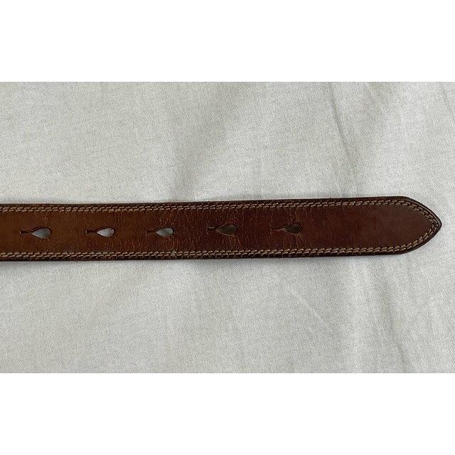 THE NORTH FACE ノースフェイス ベルト ブラウンレザー 茶 サイズ34/86