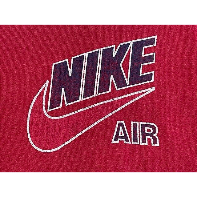 90's 米国製 MADE IN USA JERZEES ジャージーズ スウェット NIKE AIR ナイキエア ロゴ クリムゾンレッド M[ta-0921]｜highground｜03