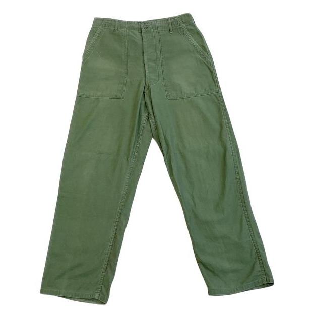 60's 米軍実物 OG-107ファティーグ ベイカーパンツ 平ボタン W36 MILITARY 60's 1961 米軍 us army trousers ベイカーパンツ