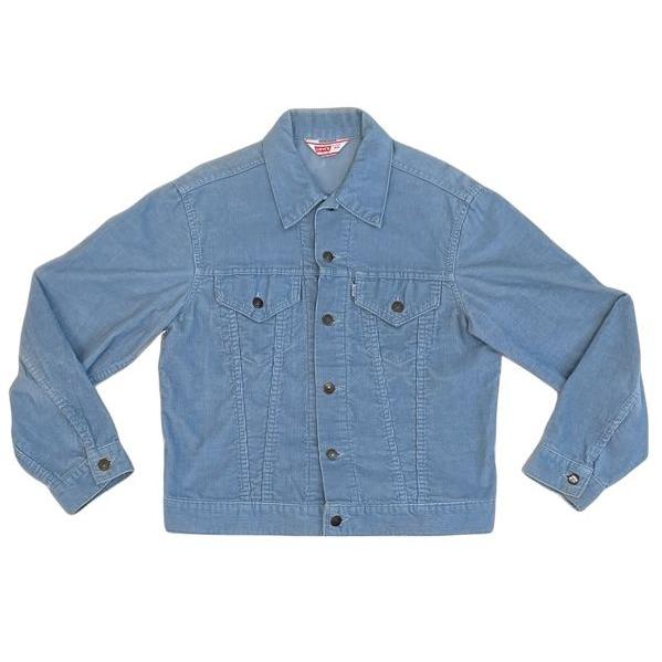 70s levis コーデュロイ　トラッカー　ジャケット　サックスブルー　usa 70s levis コーデュロイ トラッカー ジャケット サックスブルー