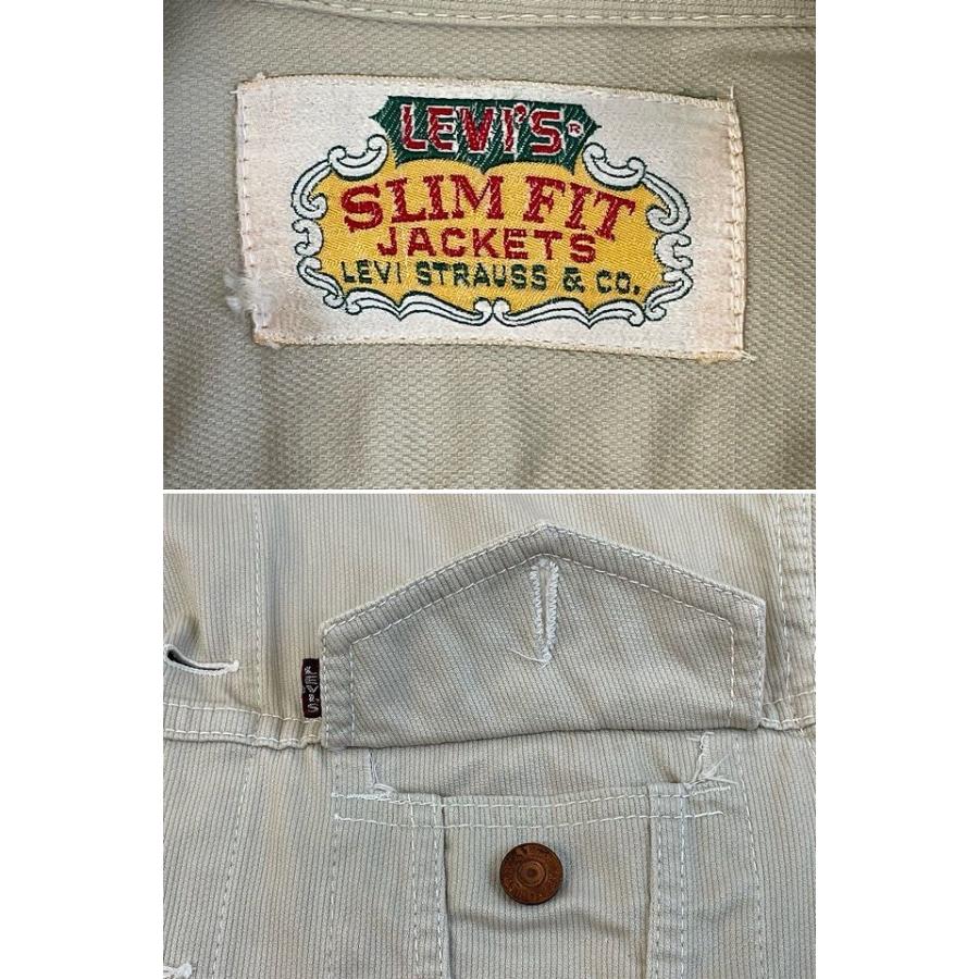 ビンテージ 60's 70's リーバイス LEVI'S SLIM FIT JACKETS スリムフィット ジャケット 3rd 557型 ビッグE 白ピケ 40-38位 [ta-0956]｜highground｜07