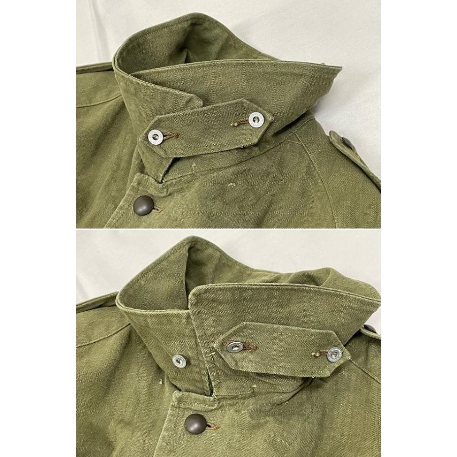 40's 50's French Army フランス軍 Hauser Lille M-35 モーターサイクルコート ロング Motorcycle Coat オリーブ サイズ2   [ta-0967]｜highground｜04