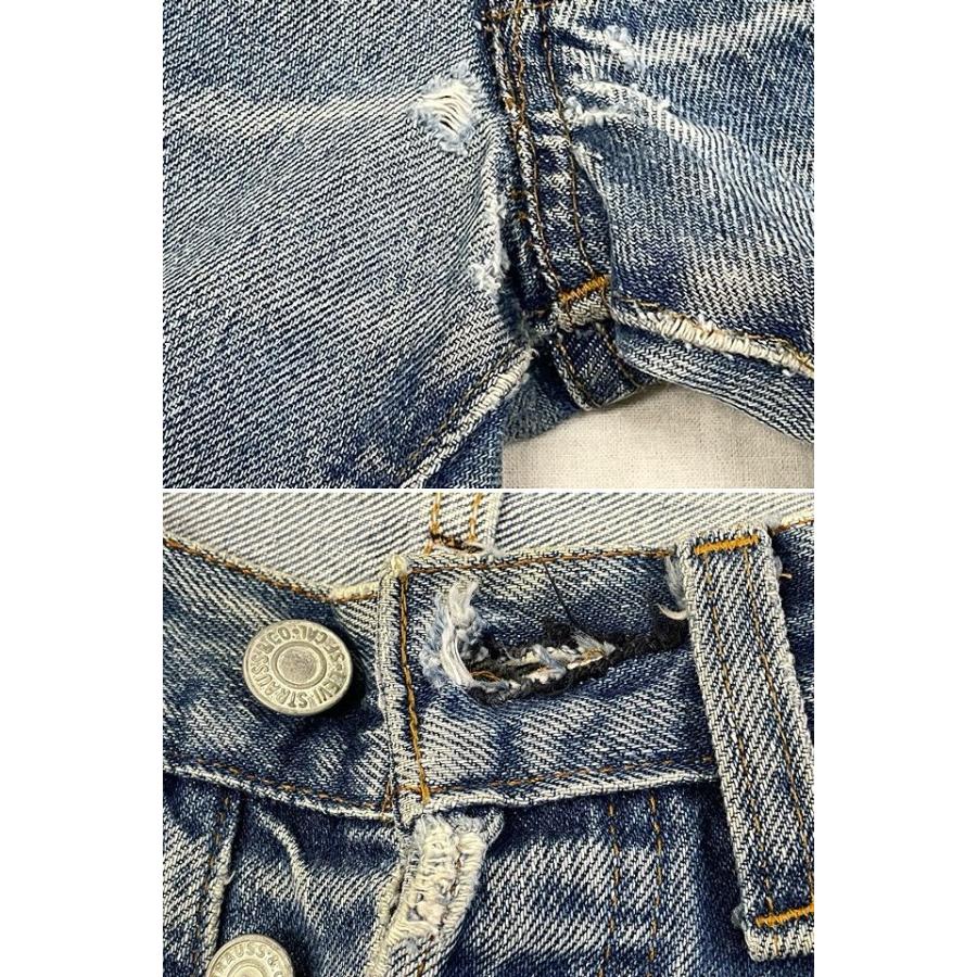 80's 1983 米国製 リーバイス LEVI'S 501 1501 0117 レッドライン 赤耳 ロングレングス ロールアップ 表記W32L38 実寸W76L88cm [ta-0980]｜highground｜06