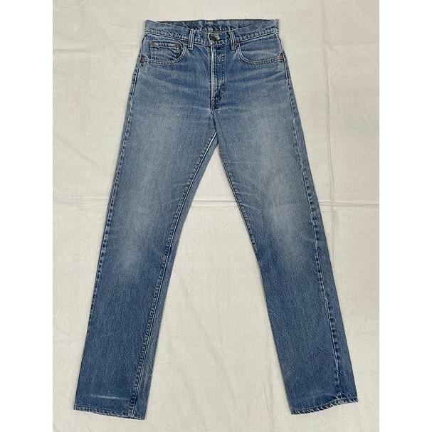 70's 米国製 ビンテージ リーバイス LEVI'S 505-0217 シングル ボタン裏5 タロン42 裾チェーン 表記W30 L34 実寸W78 L85 [ta-0989]｜highground｜02