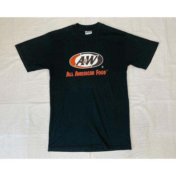 90's 00's JERZEES ジャージーズ Tシャツ エンダー A&W ALL AMERICAN FOOD ロゴ ブラック 黒 M [ta-0992]｜highground｜02