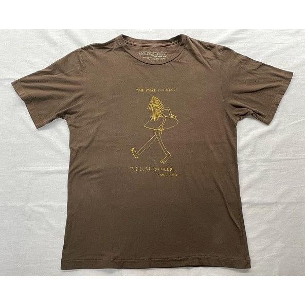 米国製 パタゴニア Tシャツ patagonia T-Shirt  シュイナード THE more you know THE LESS YOU NEED XLリサイズM [ta-1037]｜highground｜02