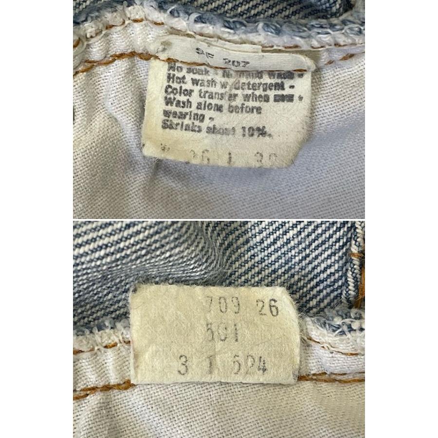 80's 1981 米国製 リーバイス LEVI'S 501 レッドライン 赤耳 裾チェーンステッチ 釦裏6 表記W36 L32 実寸W86 L76cm [ta-1054]｜highground｜08