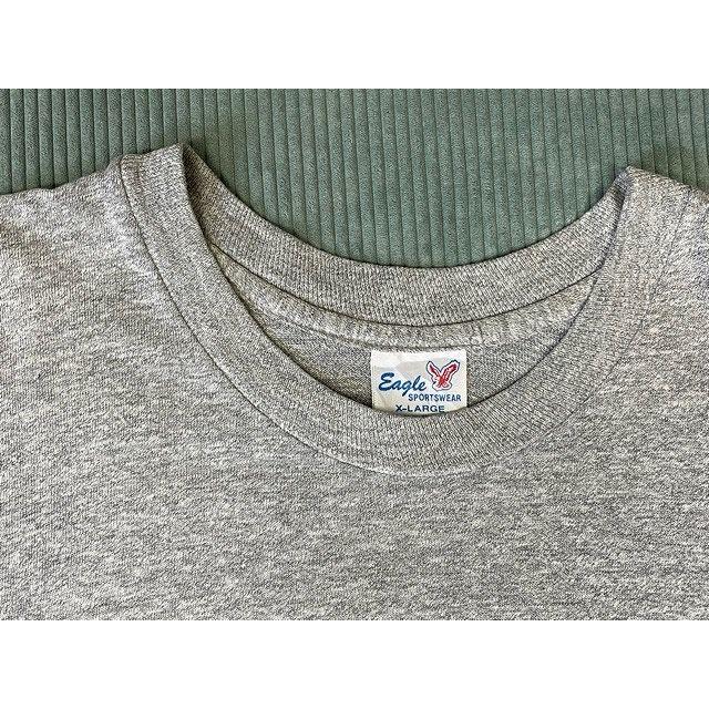 90's 米国製 イーグル Eagle SPORTSWEAR Tシャツ ウィスコンシン大学 WISCONSIN 90/10 グレー 杢 L [ta-1076]｜highground｜04