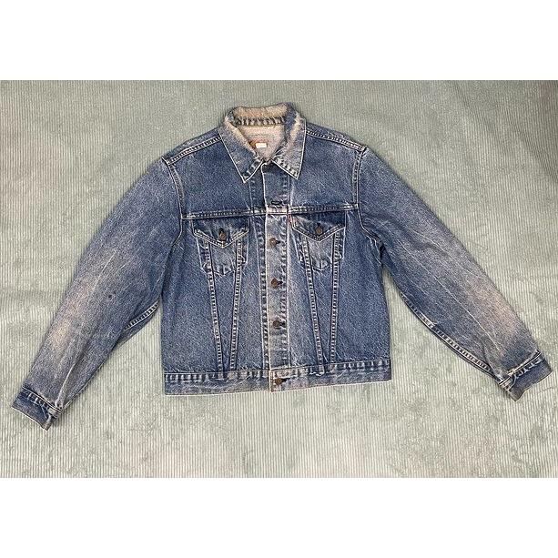 ビッグサイズ 70's 80's 米国製 ビンテージ リーバイス LEVI'S デニムジャケット 71205-0217 着丈60 身幅59 46L [ta-1098] | Levi's | 01