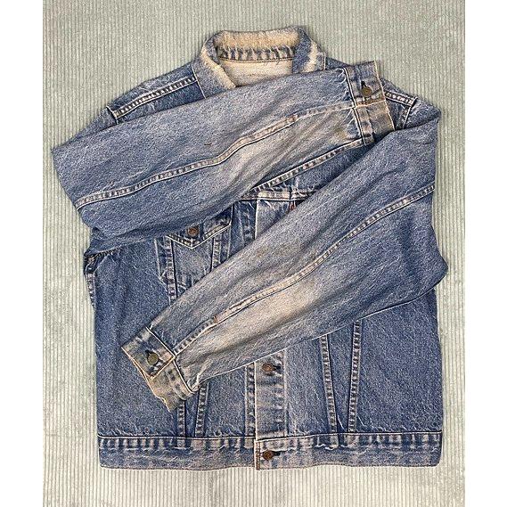 ビッグサイズ 70's 80's 米国製 ビンテージ リーバイス LEVI'S デニムジャケット 71205-0217 着丈60 身幅59 46L [ta-1098] | Levi's | 02