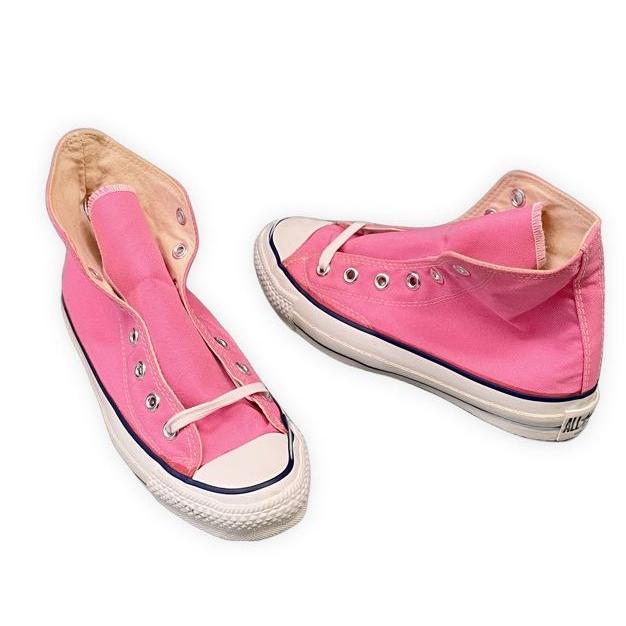 ミント 80's 米国製 MADE IN USA ビンテージ コンバース オールスター CONVERSE ALL STAR HI キャンバス ピンク 51/2 24.5 [ta-1152] | ALL STAR