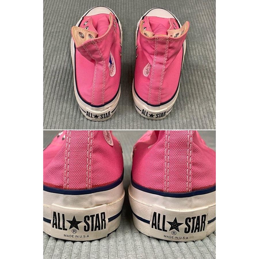 ミント 80's 米国製 MADE IN USA ビンテージ コンバース オールスター CONVERSE ALL STAR HI キャンバス ピンク 51/2 24.5 [ta-1152] | ALL STAR | 06