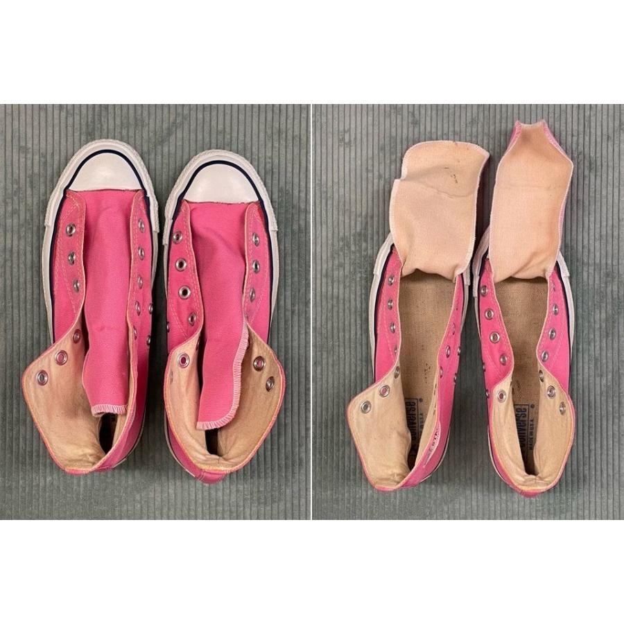 ミント 80's 米国製 MADE IN USA ビンテージ コンバース オールスター CONVERSE ALL STAR HI キャンバス ピンク 51/2 24.5 [ta-1152] | ALL STAR | 01