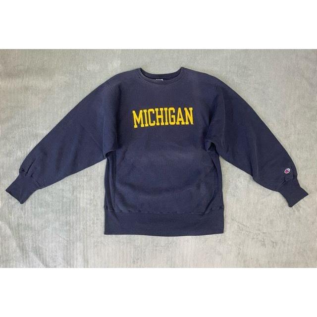 90sリバースウィーブ MICHIGAN STATE USA製 ネイビー L 極美品 L ミシガン 90s USA リバースウィーブ チャンピオン