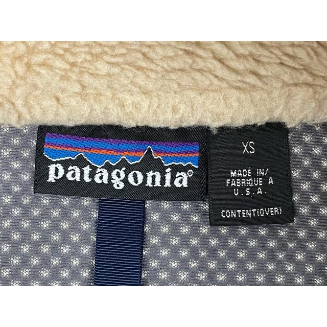 2000 米国製 パタゴニア patagonia フリース クラシックレトロX ベスト Classic RETRO-X VEST 23044 ナチュラル ネイビー XS [ta-1347]の画像