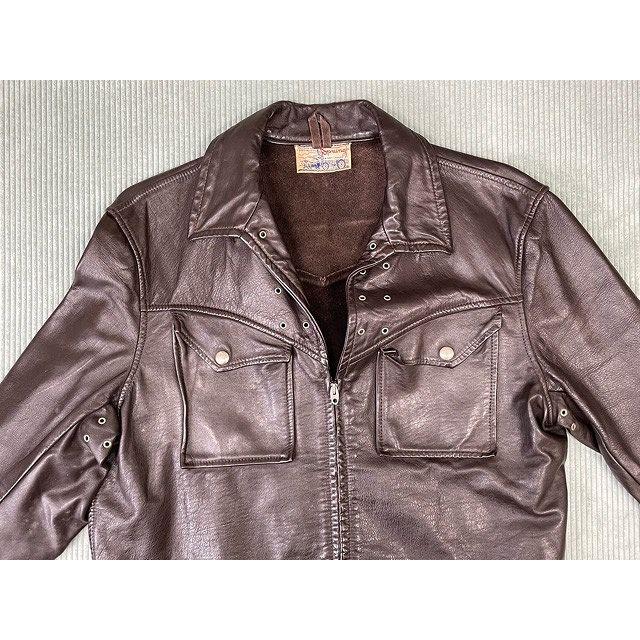 VINTAGE 60's カナダ Sprung ビンテージ レザー ジャケット ウエスタン