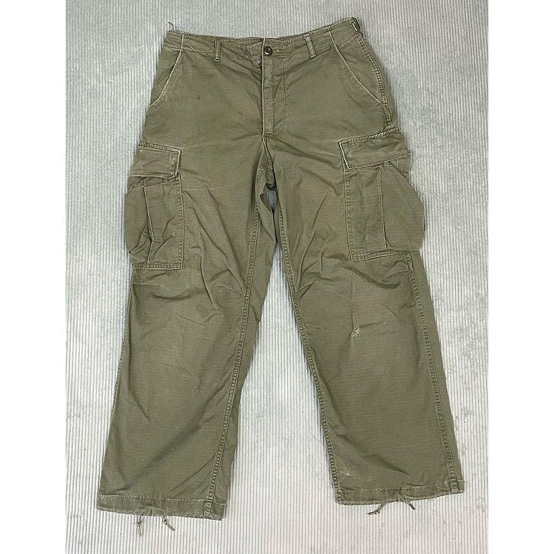 60's 1969 ミリタリー US ARMY 米軍 ジャングルファティーグパンツ 4th ポプリン リップストップ カーゴパンツ SHORT SMALL [ta-1492] | MILITARY | 06