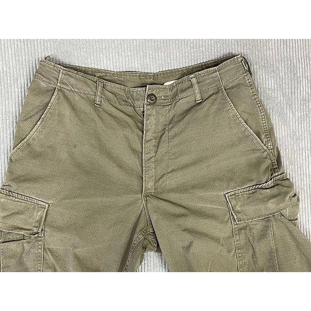 60's 1969 ミリタリー US ARMY 米軍 ジャングルファティーグパンツ 4th ポプリン リップストップ カーゴパンツ SHORT SMALL [ta-1492] | MILITARY | 01