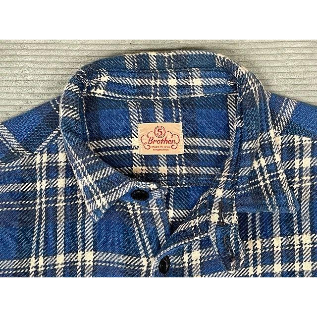 five brother 50s ネルシャツ　vintage FIVEBROTHER 米国製 50's 復刻 ファイブブラザー ヘビーネル
