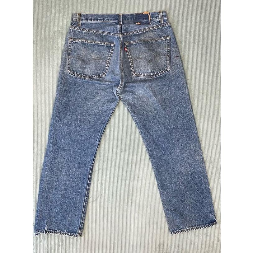 80's 1982 米国製 リーバイス LEVI'S 501 653工場 黒カン 内股シングル ひげ 裾チェーンステッチ 表記W36L30 実寸W85L70.5 [ta-1565] | Levi's | 08