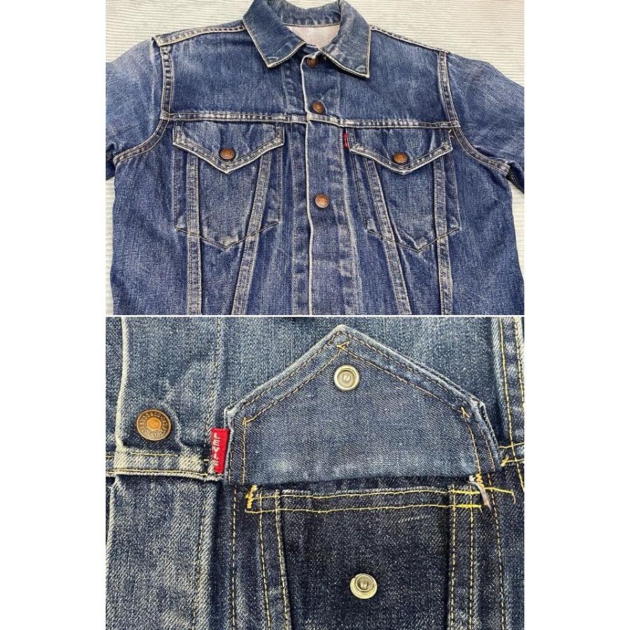 60's 米国製 リーバイス LEVI'S ビンテージ デニムジャケット 557BXX サード 均等V ビッグE 裏ライトオンス 着丈54 身幅44 [ta-1570] | Levi's | 01