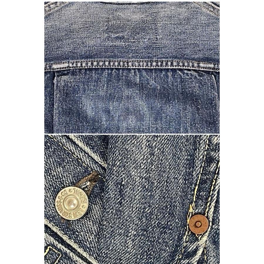 50's 米国製 リーバイス LEVI'S ビンテージ デニムジャケット 507XX セカンド 前期 均等V ビッグE 釦裏17 着丈49 身幅46 [ta-1571] | Levi's | 08